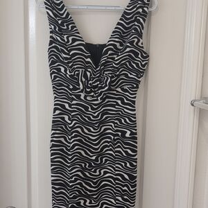 Elegant Zebra Print Mini Dress